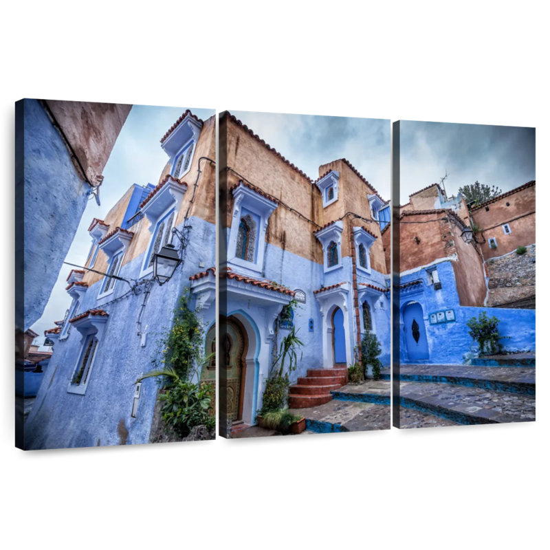 Sebbie, ville bleue de Chefchaouen, H 48 po x l 74 po