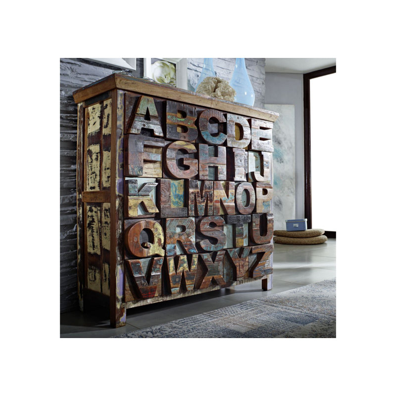 Nature Of Spirit Solid Wood 90cm W 20 - Drawer Chest of Drawers