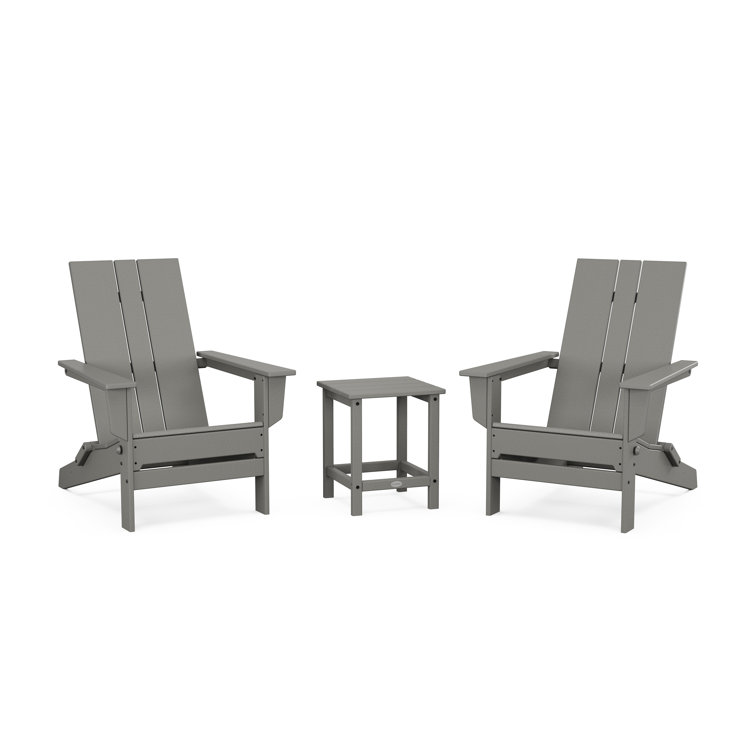 High-Density Polyethylene (HDPE) Outdoor Adirondack Chair With Table