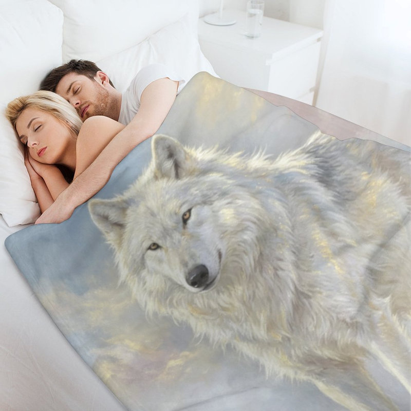 Jeté en flanelle de luxe White Mountain, 40 po x 50 po