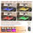 Unique Square Acrylic Coffee Table with Storage & 16-color RGB for Living Room-360424000