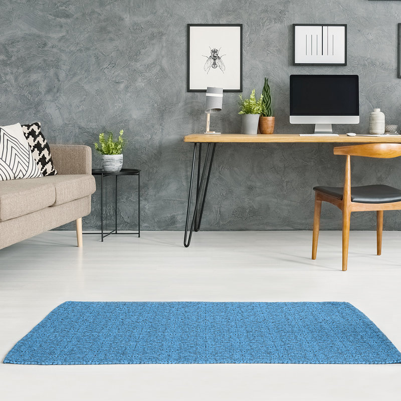 Tapis bleu de troisième œil, Rectangle 4 pi x 6 pi
