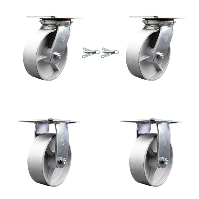 4 Piece Semi Steel Caster Set