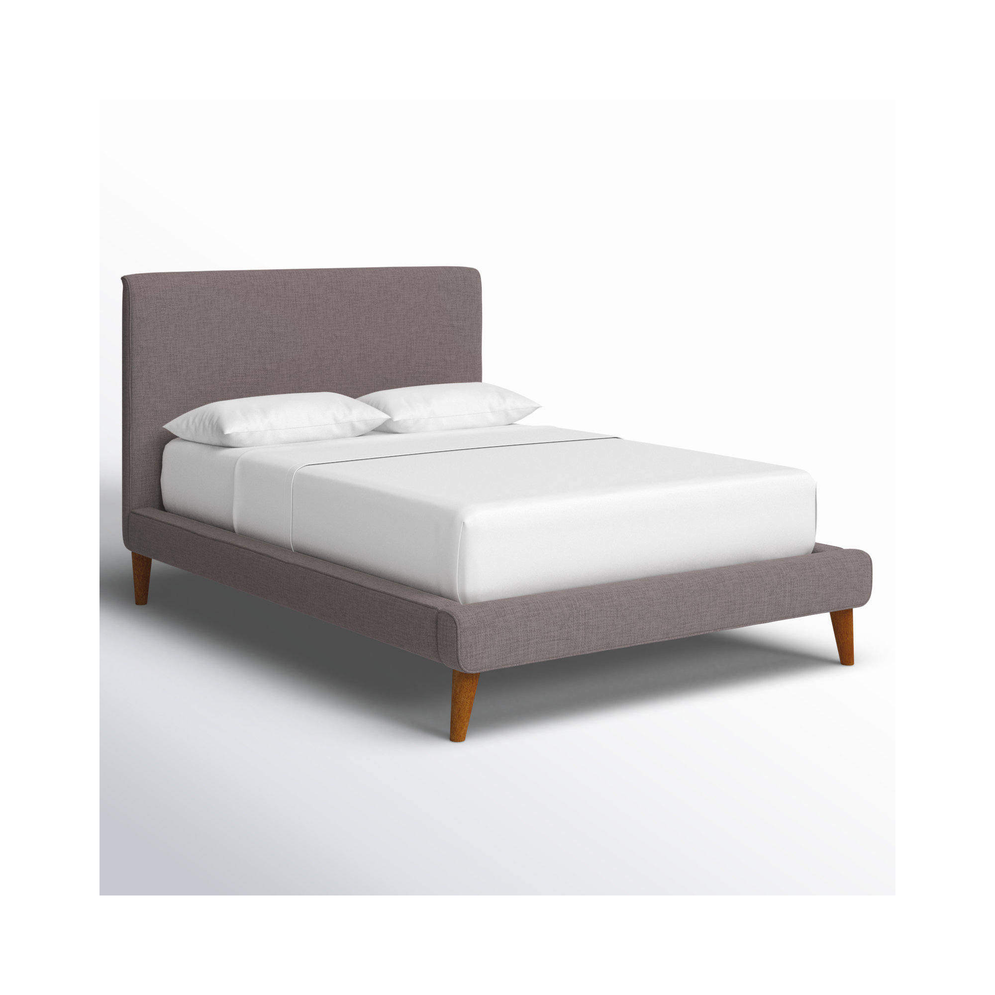 Williams Upholstered Bed, Dark Gray Linen, Full