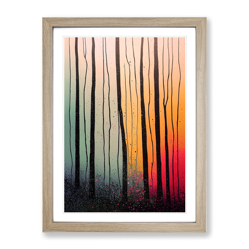 Amazing Forest No.1 - Wall Art, 66cm H x 48cm W, Oak Framed Paper, White