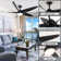 60'' Modern Ceiling Fan With Led Light And Remote Control, 5 Abs Blades