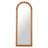 66" Natural Solid Wood Arch Framed Full Length Mirror