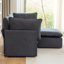 Canapé modulaire en velours côtelé 3 pièces avec repose-pieds Hepworth-109010497