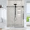Porte de douche coulissante simple sans cadre l 56 à 60 po x H 72 po - verre trempé transparent de 5/16 po (8 mm), conception à dérivation
