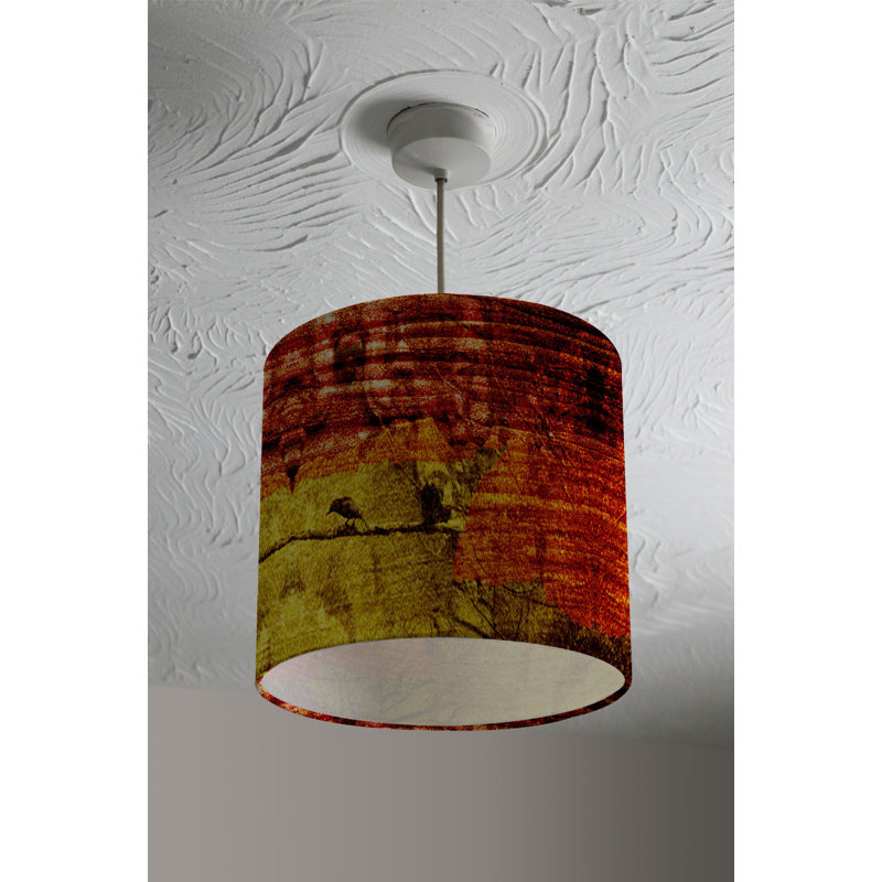 Cotton Drum Lamp Shade ( Uno ), 22cm H x 25cm W x 25cm D