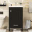 Meuble-lavabo compact de 20 pouces avec lavabo en céramique, tiroir à fermeture en douceur et structure de porte en bois massif à double couche, portes, support pour un rangement efficace
