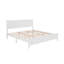 Structure de lit de style campagnard avec tête et pied de lit à panneaux hauts, lumières DEL intégrées et station de charge USB double, structure de lit en pin robuste avec espace de rangement sous le lit-509143572-509143570