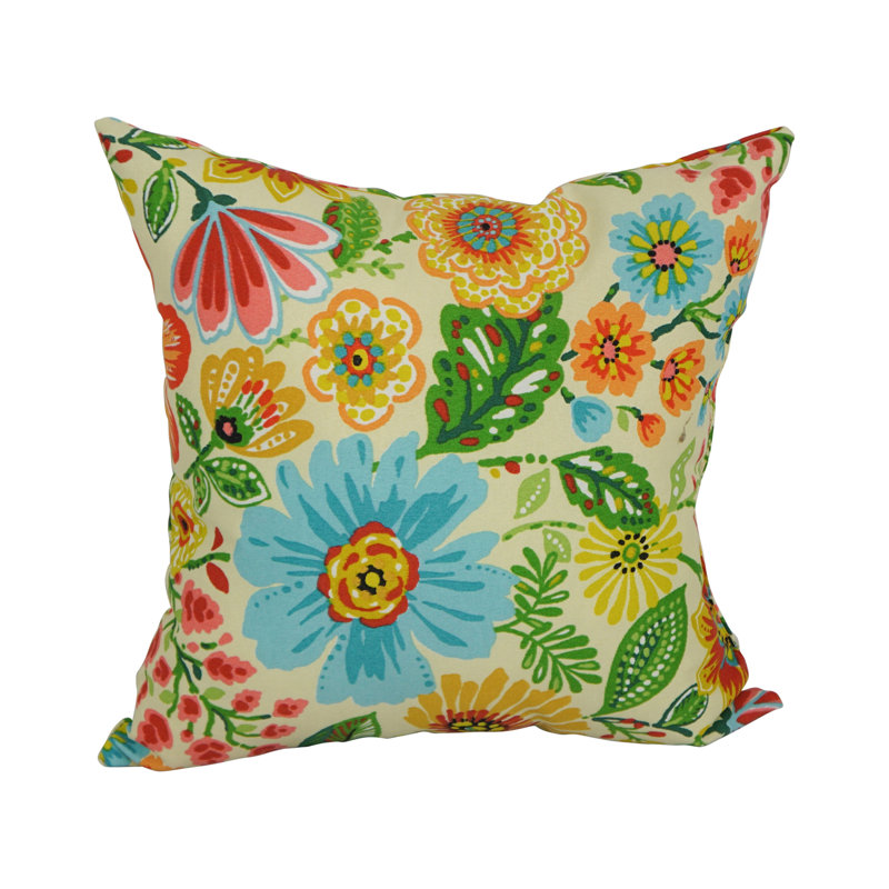 Gregoire Chamomile Floral Polyester Outdoor Throw Pillows, Set of 4