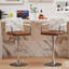 Ensemble de tabourets de bar pour 4, chaises de bar réglables avec accoudoirs, similicuir, pivotant à 360 °, tabourets à gaz pour cuisine-374075581-401989265