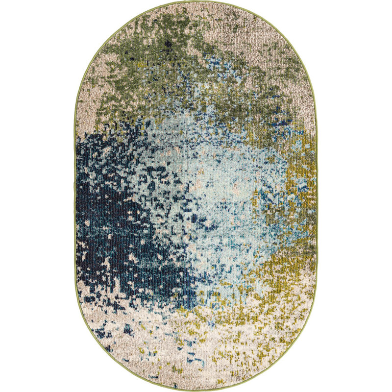 Estelle Abstract Indoor Rug, Oval 5'3" x 7'10"   