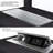 Algol Tray Top Black End Table with Storage and Fast Charging Station