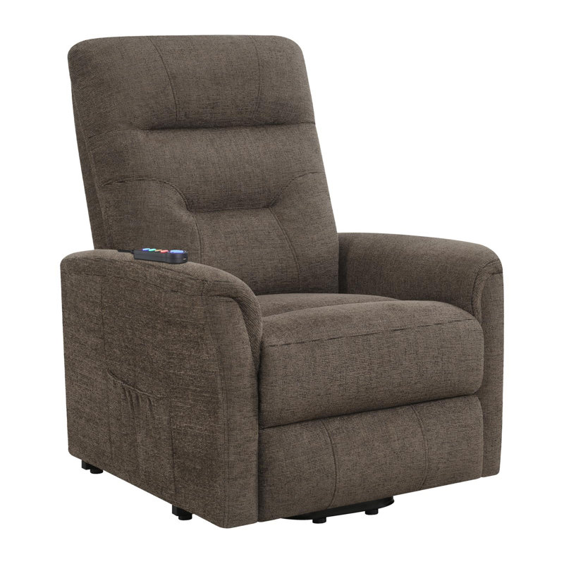 Fauteuil inclinable électrique avec poche de rangement, Brun