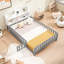 Tête de lit blanche au sol - Conception fonctionnelle pour une chambre organisée facile à assembler par l'utilisateur - Installation avec instructions claires-368650821