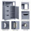 Armoire de plancher de salle de bain autoportante en bois-573751627