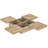 Square Veneer Coffee Table Sliding Top With Storage In Natural Wood Grain 39.4''