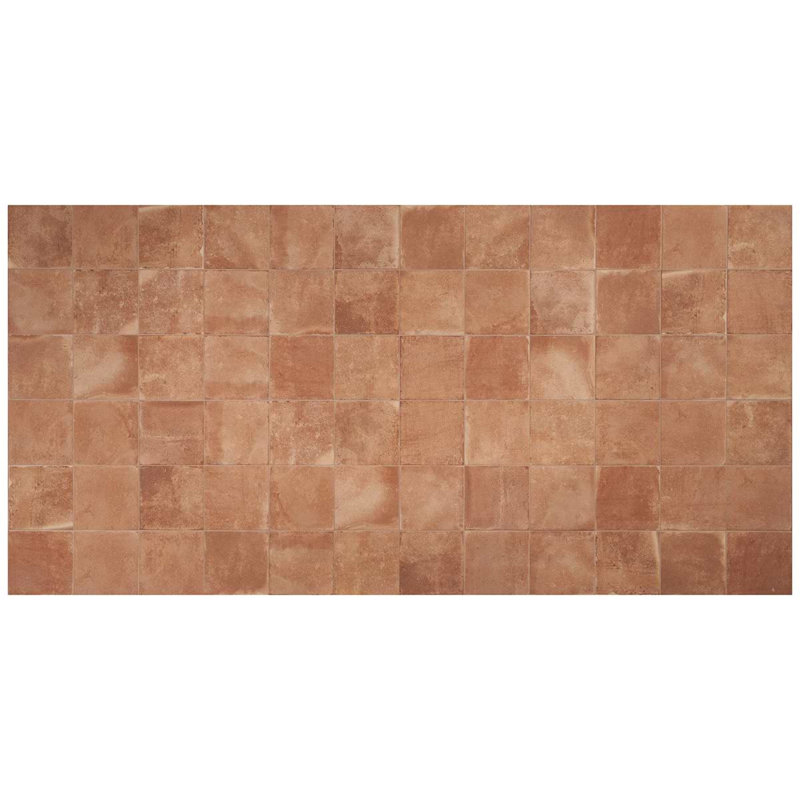 Angela Harris Mediterra 8x8 Matte Terracotta Porcelain Tile, Terracotta