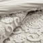 Édredon 100% coton pour très grand lit en taupe avec bourre et ravissante broderie en chenille et 2 taies décoratives, superbe-120478399-120478400