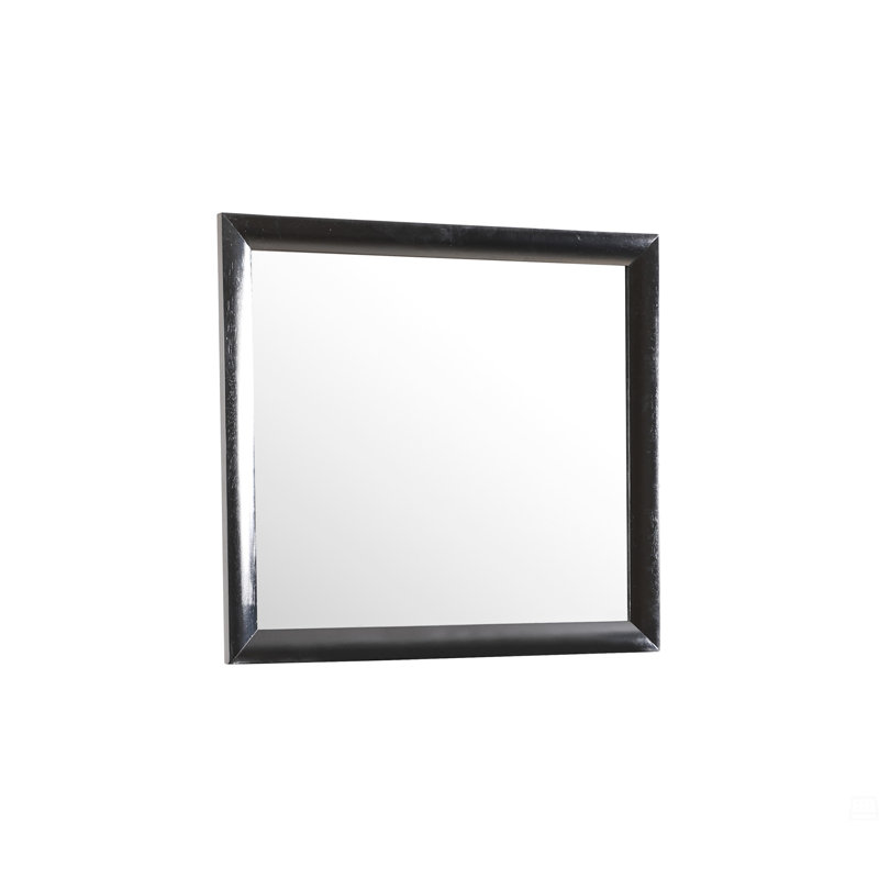 Rectangular Mirror, 39" x 35", Black