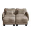Canapé de soutien en chenille avec coussin de taille délicate et 2 repose-pieds mobiles, conception courbée ergonomique-1160630852
