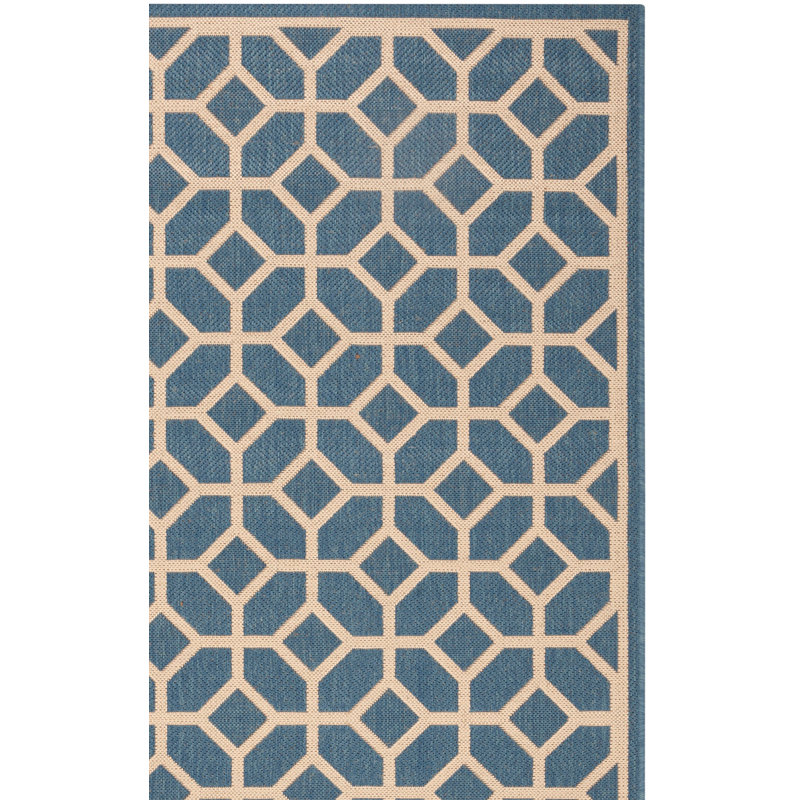 Tapis d'intérieur / extérieur à motif géométrique Gaitani Performance, Rectangle 2 pi 2 po x 4 pi