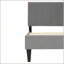 Lit simple avec tête de lit capitonnée ajustable, pieds de soutien robustes et revêtement en lin pour les chambres à coucher modernes