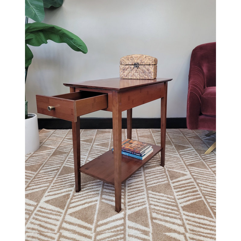 Amreece End Table with Storage, Mahogany