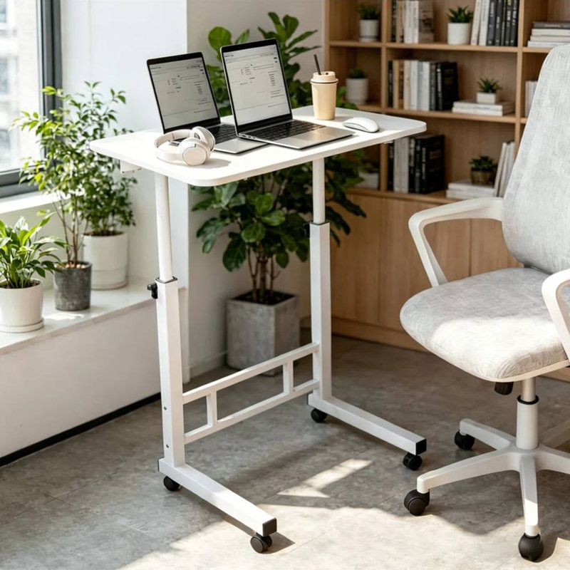 Bureau debout réglable blanc