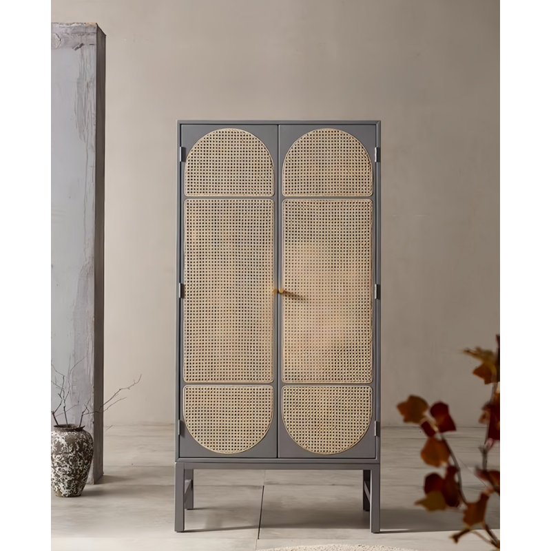Simple Classic Solid Color Wardrobe, 70.87" H x 35.43" W x 19.69" D, Gray