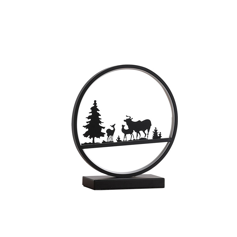 Lampe de chevet noire 13 po