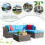 Ensemble de conversation modulaire en rotin avec coussins 5 pièces Huang-822203566-937502094