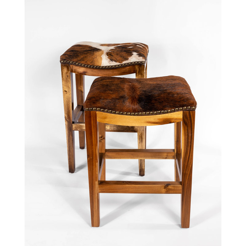 Pleva BR-200 Saddle Hide Bar Stool, Counter Stool (26” Seat Height)