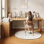 Burlywood L-Shaped Solid Wood desk-1864681901-1864681898