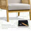 65.5Cm Wide Linen Lounge Chair With Solid Wood Frame-1203070833