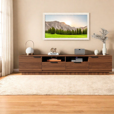 Modern Walnut Tv Stands & Entertainment Centers, Mdf Construction