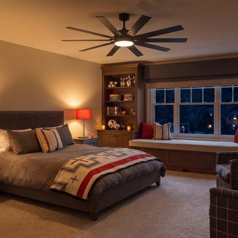 Ventilateur de plafond Modern Farmhouse, 60" Wide