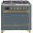 ILVE Majestic II Series 36 inch Dual Fuel Range with 6 Sealed Burners, Griddle (Solid Door)-64707969-64707951