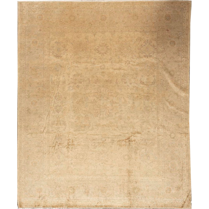 Silk Oriental Area Rug in Beige