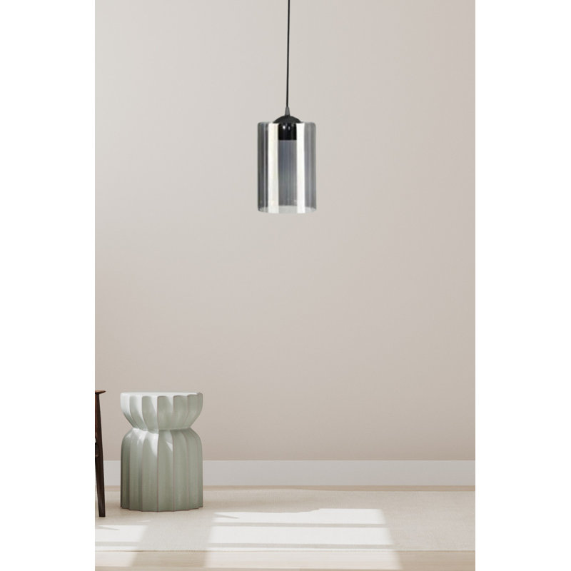 Élégant lustre avec corps Isinglass, 23,6 x 6,3 pouces | Diamètre du capuchon: 3,9 po, hauteur: 6,3 po | Douille E27 de 40 W maximum (ampoule non incluse) | Éclairage élégant pour la maison et le bureau, classé IP21