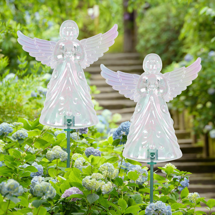 Exhart 2 Piece Angel WindyWing Garden Stakes, 4.5 by 30 Inches | Wayfair