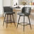 Modern Swivel Upholstered Counter Stool with Durable Metal Frame-381886299