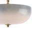 Artistic 2-Light Gradient Blue Glass Dome Semi-Flush Ceiling Light