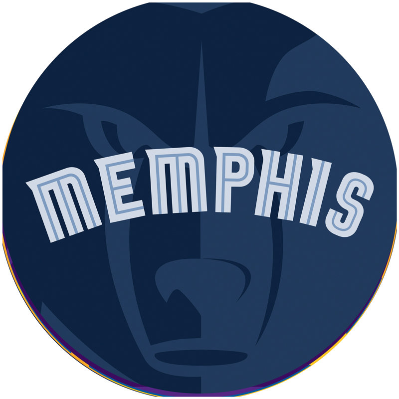 Tabouret de bar rotatif NBA Fade, Grizzlies de Memphis, Chrome