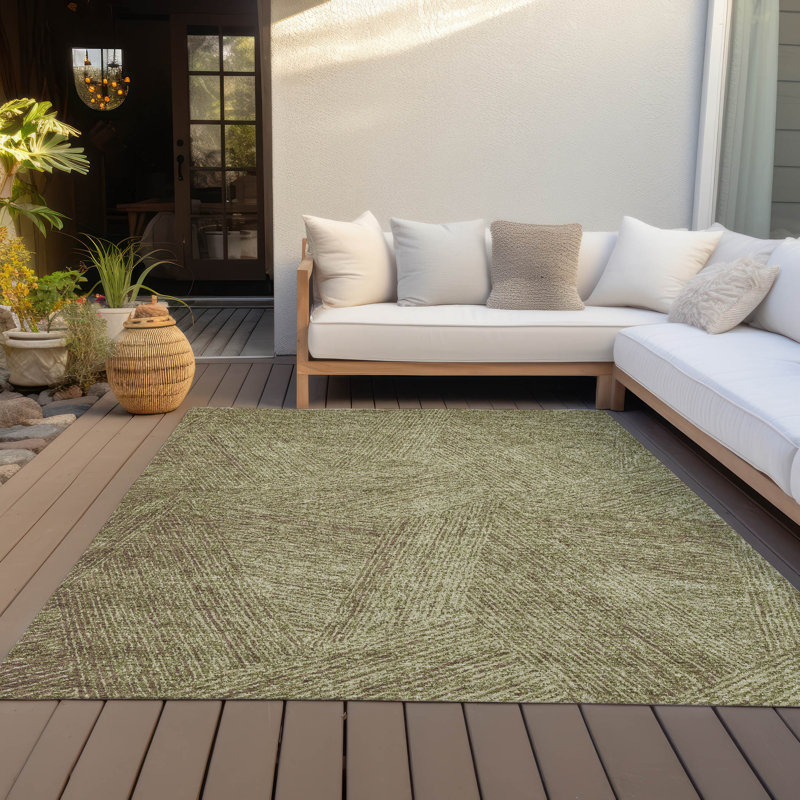 Tapis intérieur / extérieur vert Terra , 8 pi x 10 pi