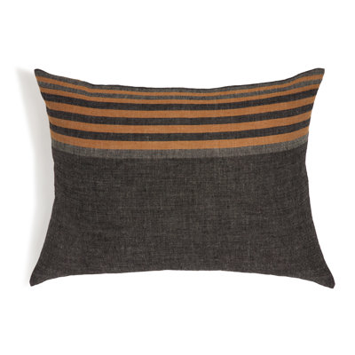 Bruno Striped Linen Reversible Throw Pillow