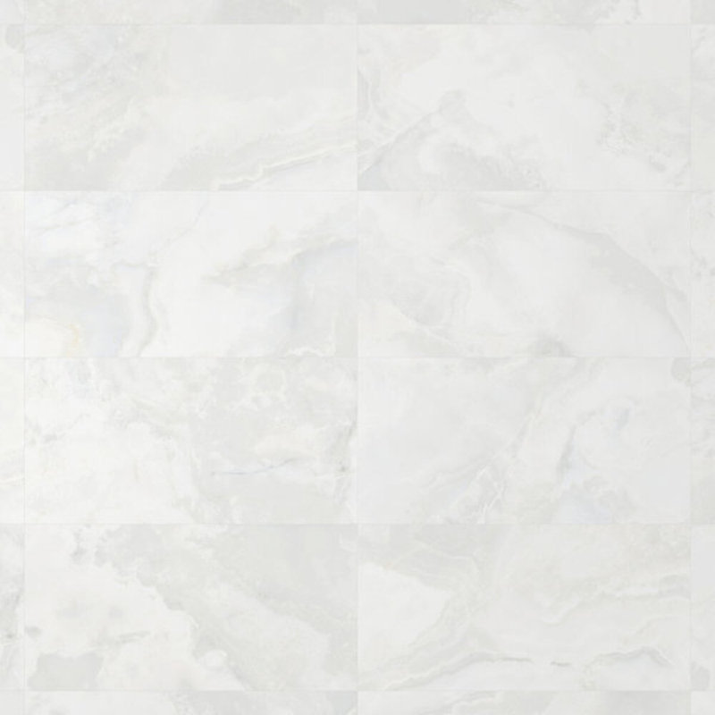Jewel Onyx 24X48 Polished Porcelain Tile, White